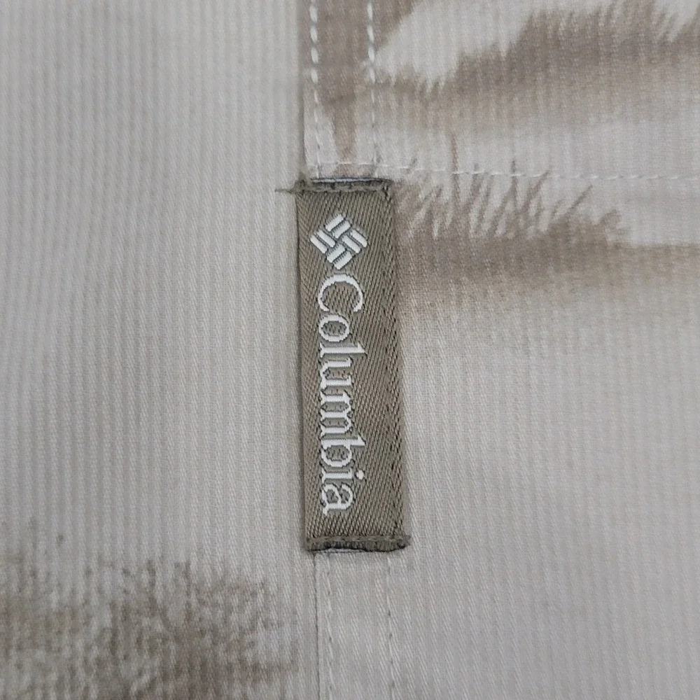 Columbia Button Down Shirt Men XL Tan Deer Elk Nature Print Long Sleeve Cabin - Picture 7 of 13